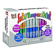 TPG Creations Kwik Stick Tempera Paint, 3.5", Assorted Metallic Colors, 72/Pack, 3 Packs/Carton (TPG62903)