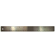 TPG Creations Stainless Steel Ruler, Standard/Metric, 12" Long, Silver, 72/Carton (TPG15272)