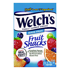 Welch's Fruit Snacks, Mixed Fruit, 0.9 oz Pouch, 40/Box (WELPIM94068)