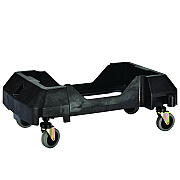 Alpine Rectangular Trash Can Dolly, 200 lb Capacity, 8.2 x 24.4 x 15.7, Black (ALHALP477DOLLY)