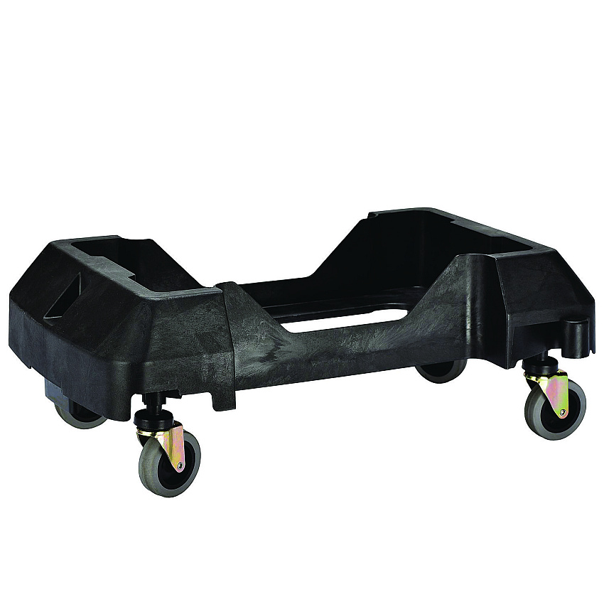 Alpine Rectangular Trash Can Dolly, 200 lb Capacity, 8.2 x 24.4 x 15.7, Black (ALHALP477DOLLY)