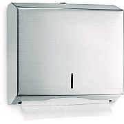 Alpine Horizontal C-Fold/Multi-Fold Paper Towel Dispenser, 10.2 x 4 x 11.2, Brushed Nickel (ALHALP481)