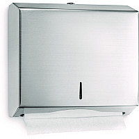 Alpine Horizontal C-Fold/Multi-Fold Paper Towel Dispenser, 10.2 x 4 x 11.2, Brushed Nickel (ALHALP481)