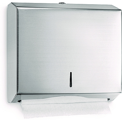 Alpine Horizontal C-Fold/Multi-Fold Paper Towel Dispenser, 10.2 x 4 x 11.2, Brushed Nickel (ALHALP481)