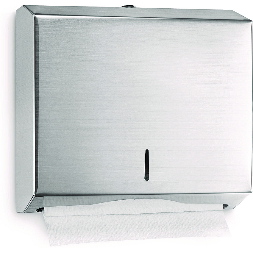 Alpine Horizontal C-Fold/Multi-Fold Paper Towel Dispenser, 10.2 x 4 x 11.2, Brushed Nickel (ALHALP481)