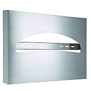Alpine Stainless Steel Brushed Half-Fold Toilet Seat Cover Dispenser, 15.7 x 2 x 11.8 (ALHALP483)