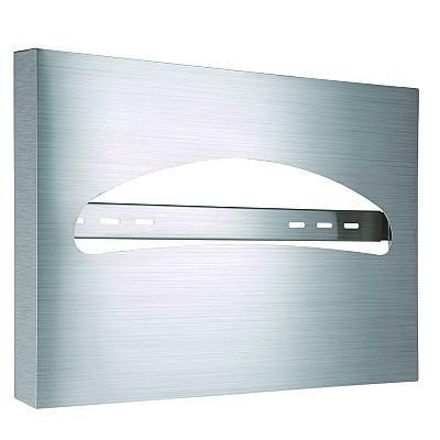 Alpine Stainless Steel Brushed Half-Fold Toilet Seat Cover Dispenser, 15.7 x 2 x 11.8 (ALHALP483)