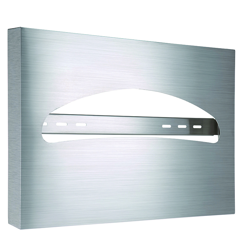 Alpine Stainless Steel Brushed Half-Fold Toilet Seat Cover Dispenser, 15.7 x 2 x 11.8 (ALHALP483)