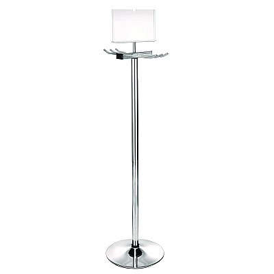 Alpine Wet Umbrella Bag Wrapper Stand with 100 Long Bags, Stainless Steel, 12 x 12 x 48, Silver (ALHALP489)