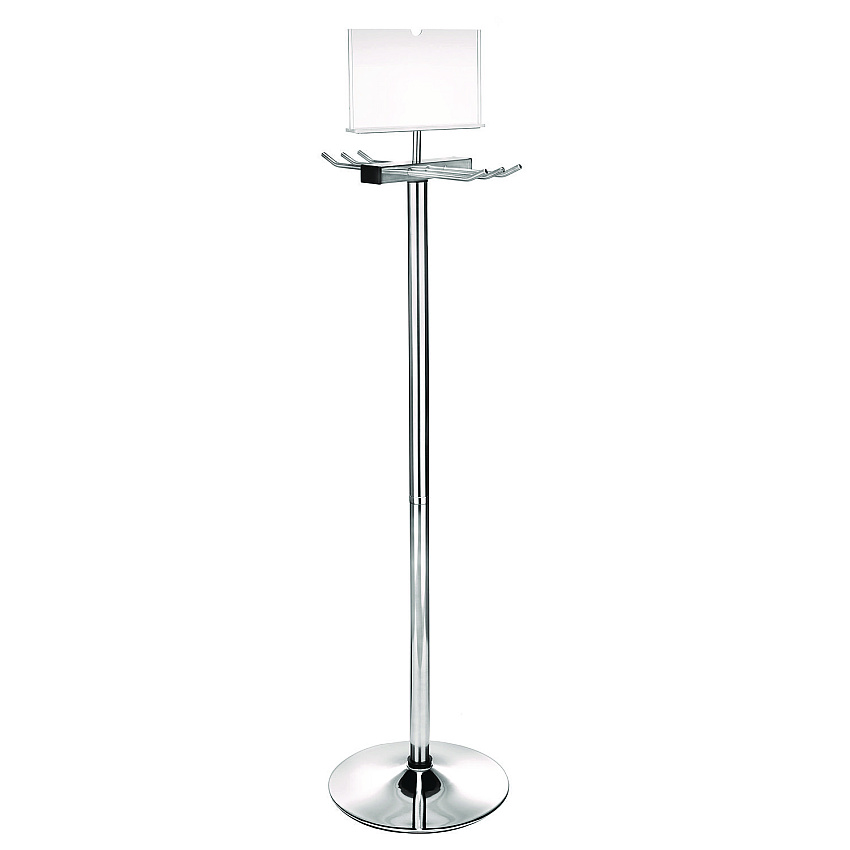 Alpine Wet Umbrella Bag Wrapper Stand with 100 Long Bags, Stainless Steel, 12 x 12 x 48, Silver (ALHALP489)