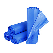 Inteplast Group High-Density Commercial Can Liners, 60 gal, 18 mic, 40" x 48", Blue, 200/Carton (IBSBRS404818BL)