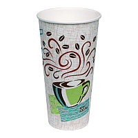 Dixie PerfecTouch Paper Hot Cups, 20 oz, Coffee Haze Design, 25/Pack (DXE5320CDPK)