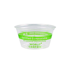 World Centric PLA Clear Cold Cups, Souffle, 2 oz, Clear, 2,000/Carton (WORCPCS2S)