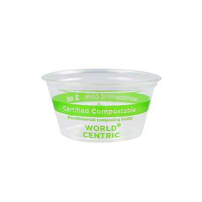 World Centric PLA Clear Cold Cups, Souffle, 2 oz, Clear, 2,000/Carton (WORCPCS2S)