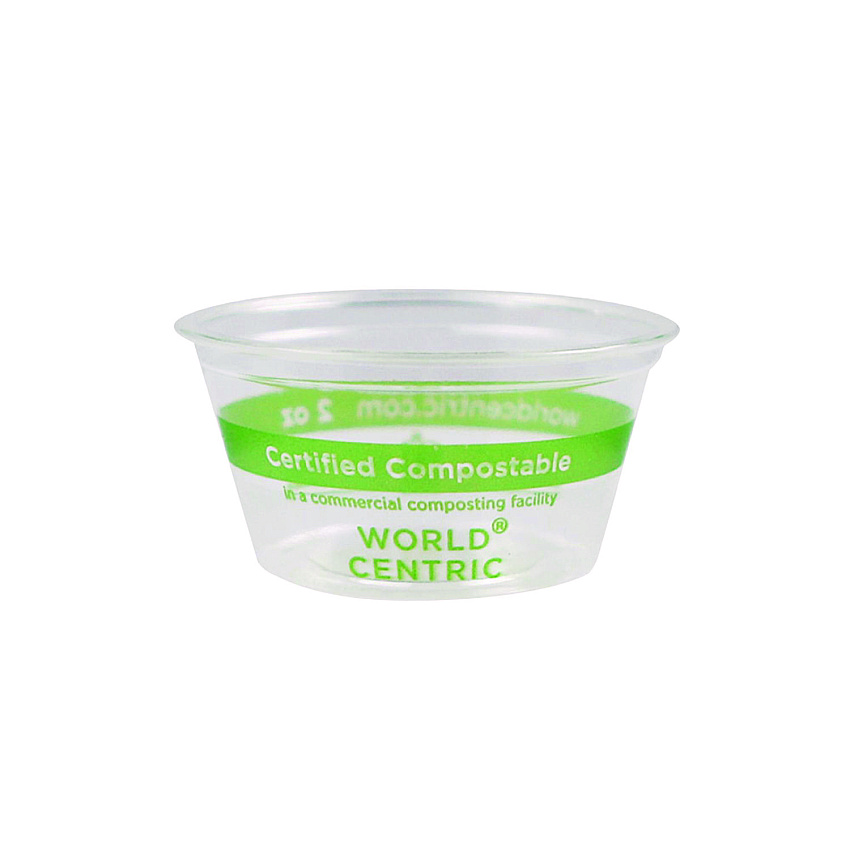 World Centric PLA Clear Cold Cups, Souffle, 2 oz, Clear, 2,000/Carton (WORCPCS2S)