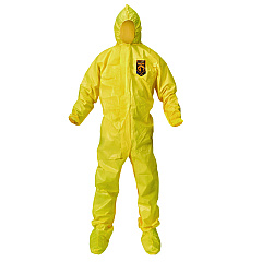 KleenGuard A70 Chemical Spray Protection Coveralls, Medium, Yellow, 12/Carton (KCC00682)