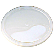 Fabri-Kal Pro Kal Polyethylene Flush Fill Round Deli Lids, 4.6" Diameter, Clear, 500/Carton (FABPELID)