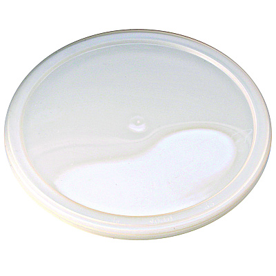 Fabri-Kal Pro Kal Polyethylene Flush Fill Round Deli Lids, 4.6" Diameter, Clear, 500/Carton (FABPELID)