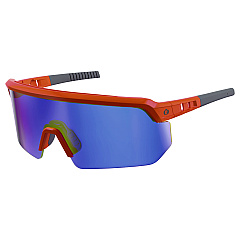 ergodyne Skullerz AEGIR-AFASPM Anti-Scratch and Enhanced Anti-Fog Safety Glasses, Orange Frame, Blue Mirror Polycarb Lens (EGO55062)