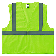 ergodyne GloWear 8205HL-ECO Class 2 Recycled Hi-Vis Vest, Mesh, Polyester, Small/Medium, Lime (EGO21983)