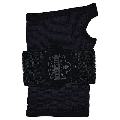 ergodyne ProFlex 680 Wrist Support Sleeve - Single Strap, Medium, Fits Left Hand/Right Hand, Black (EGO16627)