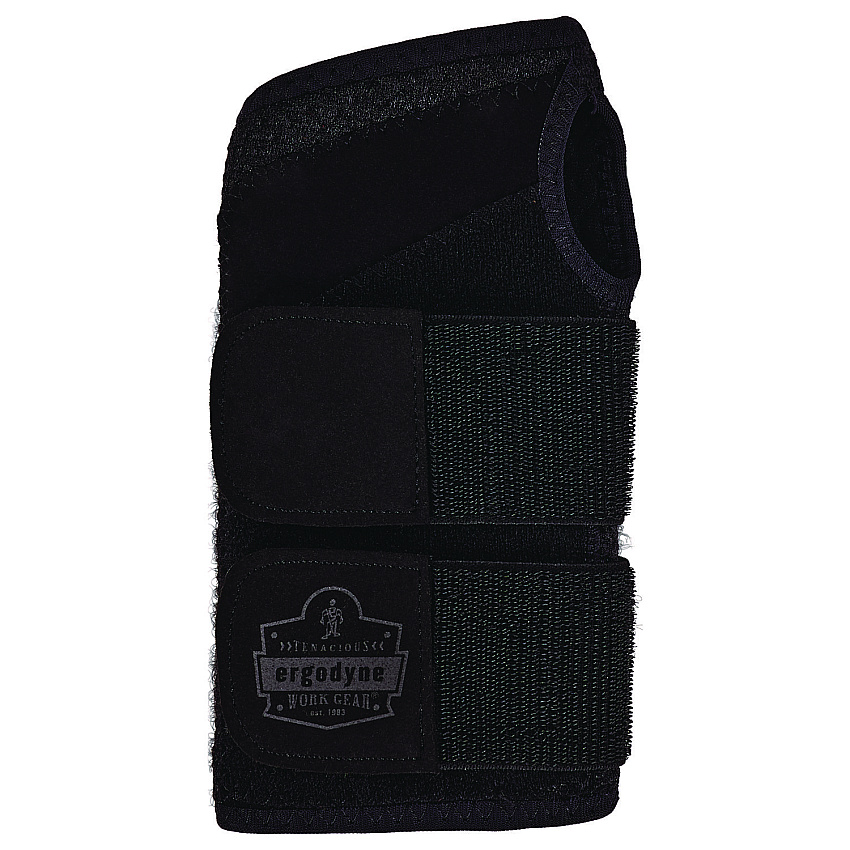 ergodyne ProFlex 4015 Wrist Brace Support with Double Strap, Small, Fits Left Hand, Black (EGO70148)