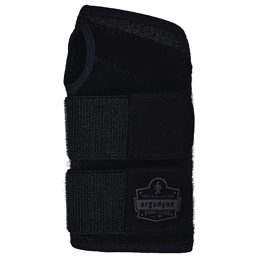 ergodyne ProFlex 4015 Wrist Brace Support with Double Strap, Medium, Fits Right Hand, Black (EGO70153)