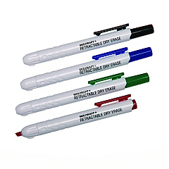 AbilityOne 7520015195769, SKILCRAFT Retractable Chisel Tip Dry Erase Marker, Broad Chisel Tip, Assorted Colors, 4/Set