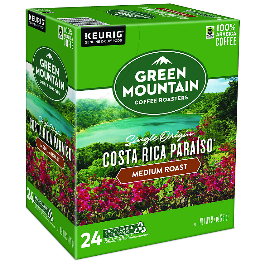 Green Mountain Coffee Roasters Roasters Roasters K-Cup Pods Costa Rica Paraiso, 24/Box (GMT8087)