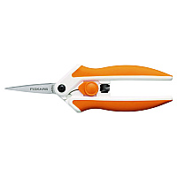 Fiskars Micro-Tip Easy Action Scissors, 6.1" Long, 1.75 Cut Length, Orange/White Handle (FSK1069767)