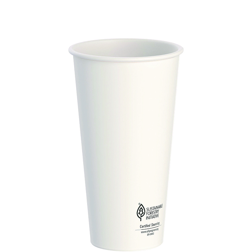 Solo Thermoguard Insulated Paper Hot Cups, 20 oz, White Sustainable Forest Print, 600/Carton (SCCDWTG20W)