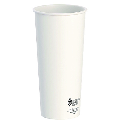 Solo Thermoguard Insulated Paper Hot Cups, 24 oz, White Sustainable Forest Print, 600/Carton (SCCDWTG24W)