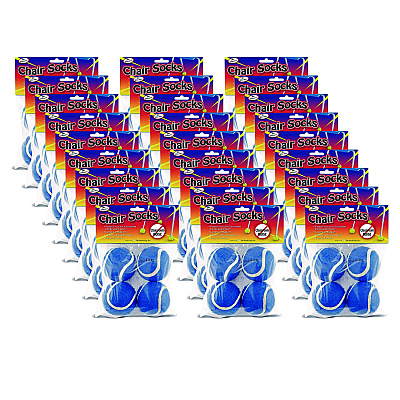 TPG Creations Chair Sox, 2.5", Blue Felt/Rubber, 4/Pack, 36 Packs/Carton (TPG233)