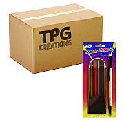 TPG Creations Mechanical Color Pencil Set, 2 mm, 12 Assorted Lead Refills, Gray Barrel, 72/Carton (TPG33072)
