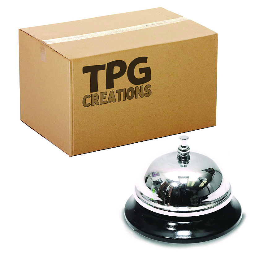 TPG Creations Call Bells, 3.5", Chrome, 36/Carton (TPG34336)