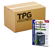 TPG Creations 2-in-1 Sharpener, Battery/Manual-Powered, 6.13 x 3, Black, 24/Carton (TPG36424)