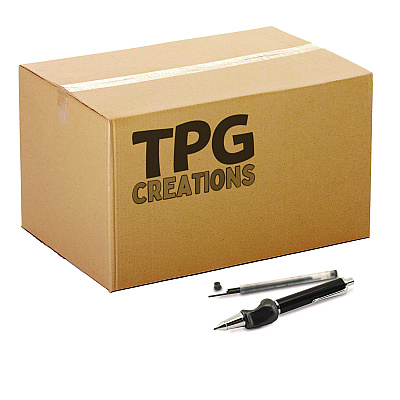 TPG Creations Heavyweight Mechanical Pencil Set w/The Pencil Grip, 2 mm Lead Refills, HB (#2), Black Lead, Black/Navy/Silver Barrel, 8/CT (TPG65208)