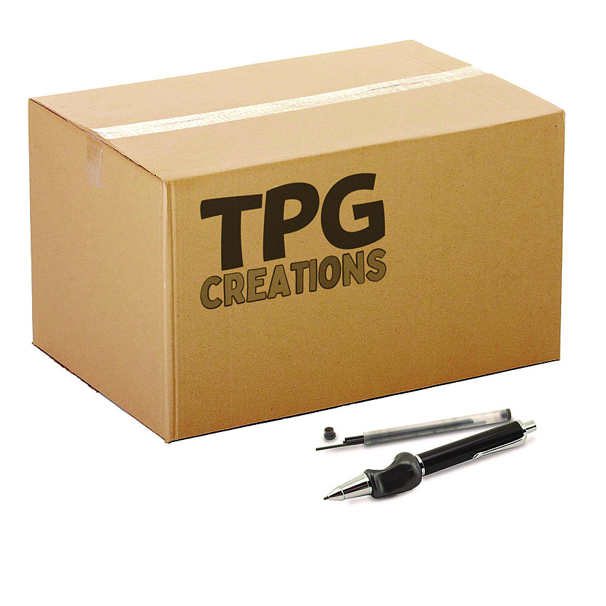 TPG Creations Heavyweight Mechanical Pencil Set w/The Pencil Grip, 2 mm Lead Refills, HB (#2), Black Lead, Black/Navy/Silver Barrel, 8/CT (TPG65208)