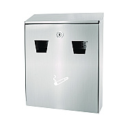 Alpine Wall-Mounted Safe Cigarette Disposal Station Outdoor Ashtray, Stainless Steel (ALHALP49001SS)