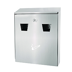 Alpine Wall-Mounted Safe Cigarette Disposal Station Outdoor Ashtray, Stainless Steel (ALHALP49001SS)