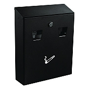 Alpine Wall-Mounted Safe Cigarette Disposal Station Outdoor Ashtray, Stainless Steel, Black (ALHALP49001BLK)