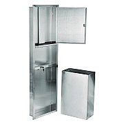 Alpine Stainless Steel Recessed Paper Towel Dispenser with Waste Receptacle, 56 x 4 x 17 (ALHALP492)