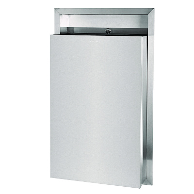 Alpine Stainless Steel Recessed 12 Gal Leak-Proof Waste Receptacle, Brushed Stainless Steel (ALHALP493)