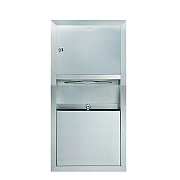 Alpine Recessed Commercial Paper Towel Dispenser with 2 Gal Waste Receptacle, 28 x 4.3 x 14, Stainless Steel (ALHALP495)