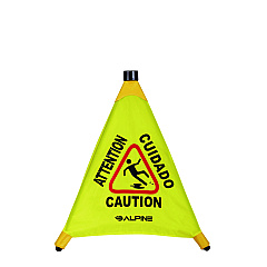 Alpine Tri-fold Multi-Lingual Pop-Up Wet Floor Sign, 2.95 x 2.55 x 20, Yellow (ALHALP49820)