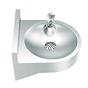 Alpine Wall-Mounted Indoor/Outdoor Water Fountain, Single-Level, Non-Filtered, Non-Refrigerated, Silver (ALHALP70001)