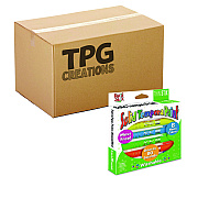 TPG Creations Thin Stix Tempera Paint Set, 6 Assorted Neon Colors, 6/Set, 24 Sets/Carton (TPG61624)