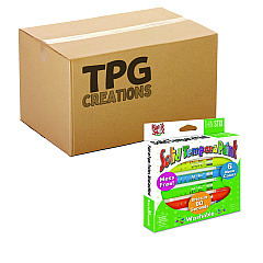 TPG Creations Thin Stix Tempera Paint Set, 6 Assorted Neon Colors, 6/Set, 24 Sets/Carton (TPG61624)