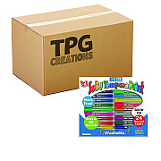 TPG Creations Thin Stix Tempera Paint Set, 12 Assorted Metallic Colors, 24/Set, 6 Sets/Carton (TPG62006)
