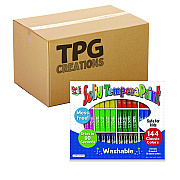 TPG Creations Kwik Stix Tempera Paint Set, 12 Assorted Classic Colors, 144/Pack, 2 Packs/Carton (TPG64402)